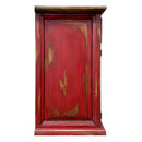 Traditional Small Rustic Nightstand Oldie Red
