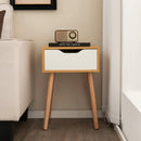 Set of 1/2 Modern Nightstand with Storage Drawer for Bedroom Living Room by LJGDeals