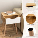 Set of 1/2 Modern Nightstand with Storage Drawer for Bedroom Living Room by LJGDeals