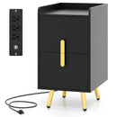 Nightstand Side Tables with 2 Drawers and 2 USB Ports by LJGDeals