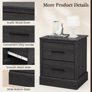 Wood Compact Floor Nightstand with Storage Drawers by LJGDeals