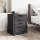 Wood Compact Floor Nightstand with Storage Drawers by LJGDeals