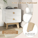 Nightstand with 2 Drawers Solid Rubber Wood Legs by LJGDeals