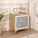 Nightstand with 2 Pull-out Drawers for Living Room Bedroom by LJGDeals
