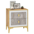 Nightstand with 2 Pull-out Drawers for Living Room Bedroom by LJGDeals