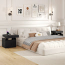 Nightstand with Charging Station Modern Bedside Table for Living Room Bedroom Office by LJGDeals