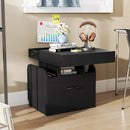 Nightstand with Charging Station Modern Bedside Table for Living Room Bedroom Office by LJGDeals
