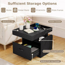 Nightstand with Charging Station Modern Bedside Table for Living Room Bedroom Office by LJGDeals