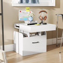 Nightstand with Charging Station Modern Bedside Table for Living Room Bedroom Office by LJGDeals