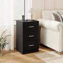 Nightstand with Charging Station End Table with 3 Storage Drawers Bedside Table for Bedroom by LJGDeals