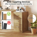 Nightstand with Charging Station End Table with 3 Storage Drawers Bedside Table for Bedroom by LJGDeals
