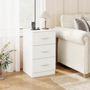 Nightstand with Charging Station End Table with 3 Storage Drawers Bedside Table for Bedroom by LJGDeals