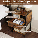 Nightstand with Charging Station Bedside Table with USB Ports and Outlets by DirectDeals