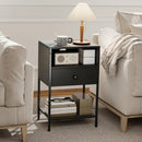Nightstand with Charging Station Bedside Table with USB Ports and Outlets by LJGDeals