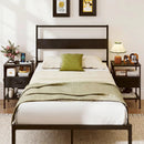 Nightstand with Charging Station and Fabric Drawer 24.5" by LJGDeals