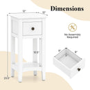 3-Tier Nightstand with Drawer and Open Storage Shelf by LJGDeals