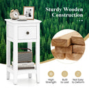3-Tier Nightstand with Drawer and Open Storage Shelf by LJGDeals