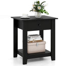 Nightstand with Drawer 3-Tier Modern Bedside Table with Open Shelf and Storage by LJGDeals
