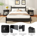 Nightstand with Drawer 3-Tier Modern Bedside Table with Open Shelf and Storage by LJGDeals