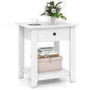 Nightstand with Drawer 3-Tier Modern Bedside Table with Open Shelf and Storage by LJGDeals