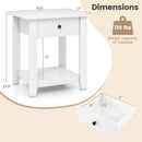 Nightstand with Drawer 3-Tier Modern Bedside Table with Open Shelf and Storage by LJGDeals