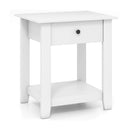Nightstand with Drawer 3-Tier Modern Bedside Table with Open Shelf and Storage by LJGDeals