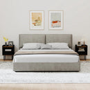 Nightstand with Drawer 3-Tier Sofa Side Table with Open Storage Shelf Set of 2-Black by LJGDeals