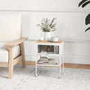 Nightstand with Flip up Door Storage Shelf by LJGDeals