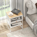 Nightstand with Flip up Door Storage Shelf by LJGDeals