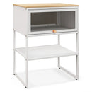 Nightstand with Flip up Door Storage Shelf by LJGDeals