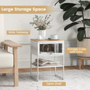 Nightstand with Flip up Door Storage Shelf by LJGDeals
