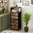 Nightstand with Integrated Charging Station 39 Inches Modern Bedside Table by LJGDeals