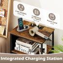 Nightstand with Integrated Charging Station 39 Inches Modern Bedside Table by DirectDeals