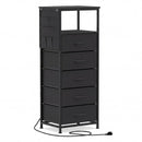 Nightstand with Integrated Charging Station 39 Inches Modern Bedside Table by LJGDeals