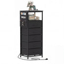 Nightstand with Integrated Charging Station 39 Inches Modern Bedside Table by LJGDeals