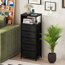 Nightstand with Integrated Charging Station 39 Inches Modern Bedside Table by LJGDeals