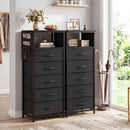 Nightstand with Integrated Charging Station 39 Inches Modern Bedside Table by LJGDeals