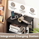 Nightstand with Integrated Charging Station 39 Inches Modern Bedside Table by DirectDeals
