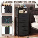 Nightstand with Integrated Charging Station 39 Inches Modern Bedside Table by DirectDeals