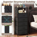 Nightstand with Integrated Charging Station 39 Inches Modern Bedside Table by LJGDeals