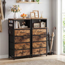 Nightstand with Integrated Charging Station 34" Modern Bedside Table by LJGDeals