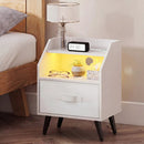 Nightstand with Power Outlets and LED Lighting by LJGDeals