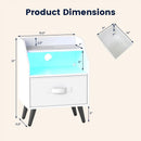 Nightstand with Power Outlets and LED Lighting by LJGDeals