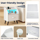 Nightstand with Power Outlets and LED Lighting by LJGDeals