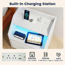 Nightstand with Power Outlets and LED Lighting by LJGDeals