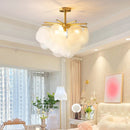 Disc hanging glass chandelier