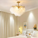 Disc hanging glass chandelier