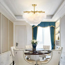 Disc hanging glass chandelier