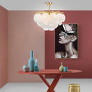 Disc hanging glass chandelier