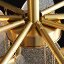 Disc hanging glass chandelier